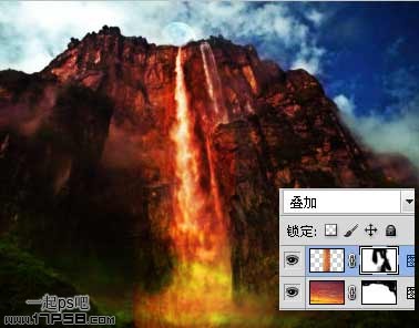 photoshop教程:制作火焰熔岩山体照片