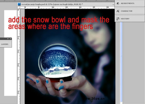 photoshop教程:合成手掌中漂亮水晶球照片