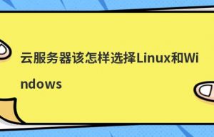 服务器使用Linux和windows系统有什么区别?