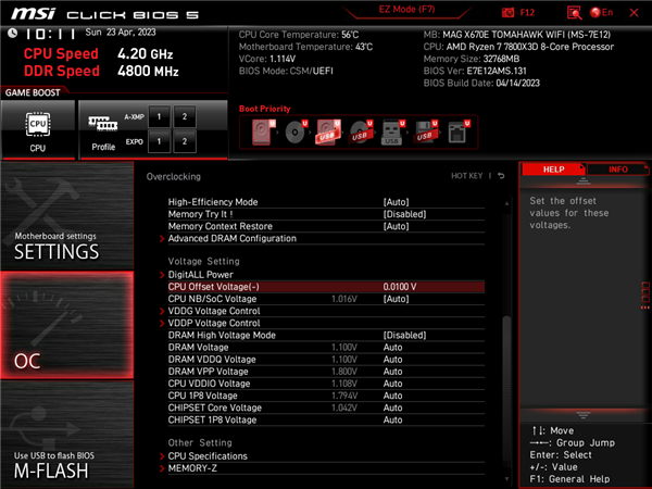 微星推新BIOS限制AMD7000X3D系列CPU电压问题